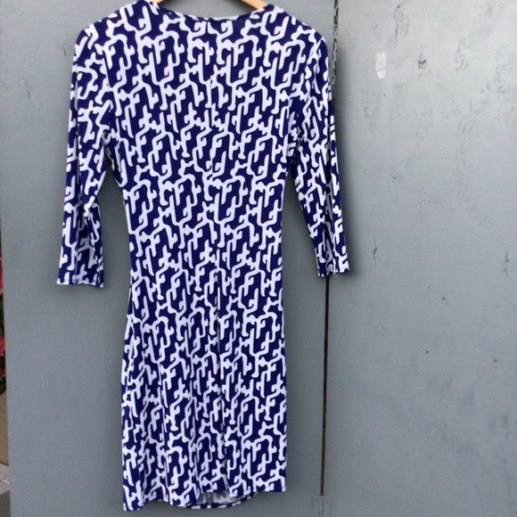Laundry by Design Navy and White Abstract Dress Size 10P - Picture 9 of 11